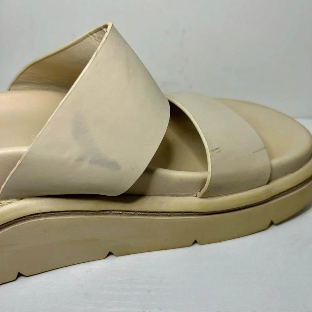 Zara Cream Chunky Platform Y2K 90’s Slide Sandals Sz 38 EU - Picture 12 of 12